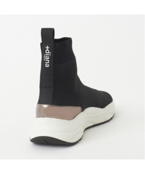 diana（プラスダイアナ） ブーツ 軽量ニットソックススニーカーブーツ