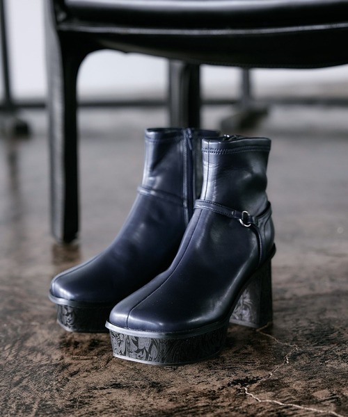 HARE（ハレ） ブーツ ガラソールチャンキーブーツ(HARE) レディース