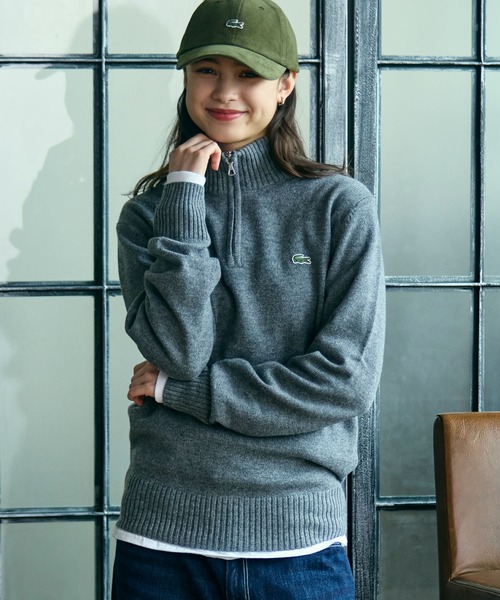LACOSTE（ラコステ） セーター ニット ハイネックハーフジップ ウール
