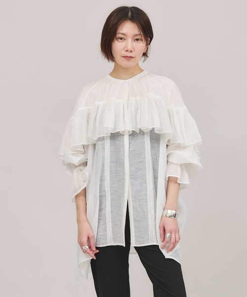 Curensology（カレンソロジー） ブラウス シャツ /リネンブレンド