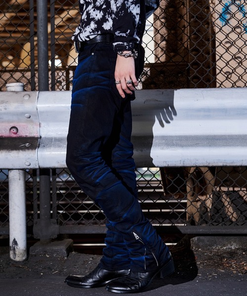 FUGA ジーンズ 「FUGA/フーガ」裾ZIP付き立体加工デニムパンツ メンズ