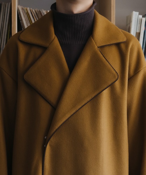 epnok チェスターコート コート パイピングダブルチェスターコート