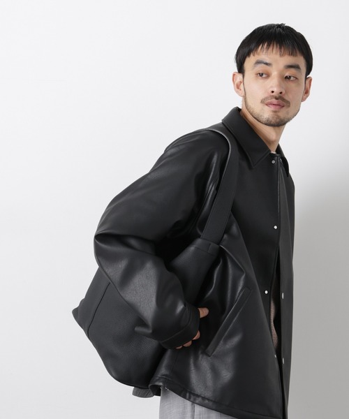 NANO universe（ナノ・ユニバース） ブルゾン アウター フェイクレザー