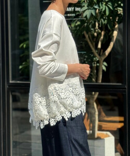 BEARDSLEY（ビアズリー） tシャツ 裾レースカットソー レディース
