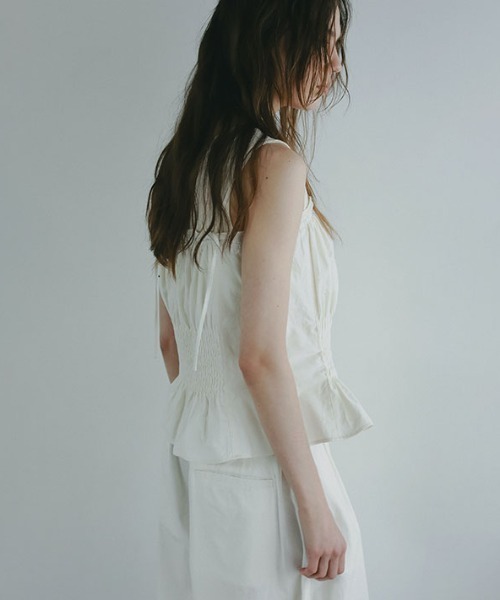 ETRE TOKYO（エトレトウキョウ） キャミソール コットンシルクギャザー