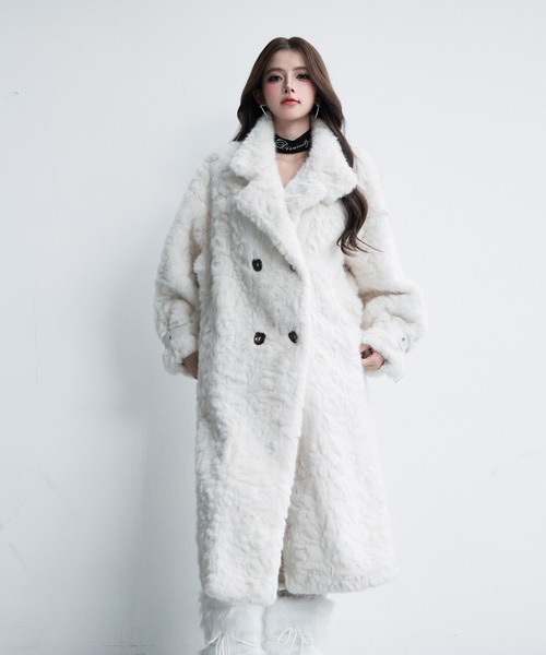 VEILA コート チェスターコート フェイクファーロングコート