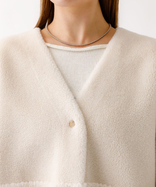 MICA&DEAL（マイカアンドディール） ノーカラーコート コート