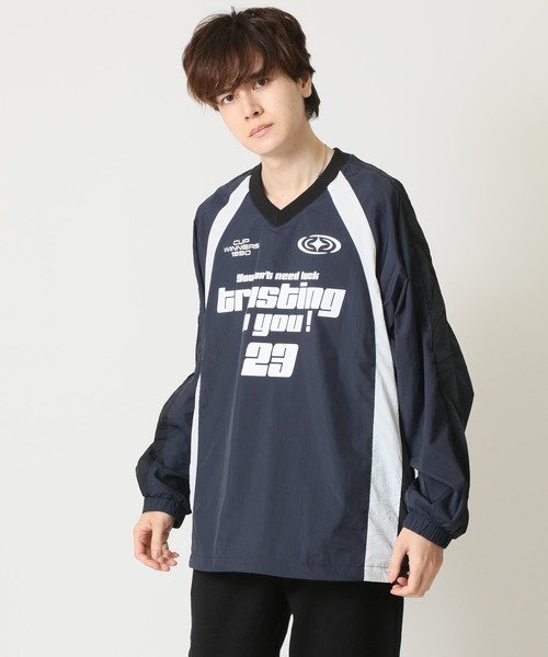 ARCADE（アーケード） ナイロンジャケット ゲームシャツ風 ドロスト