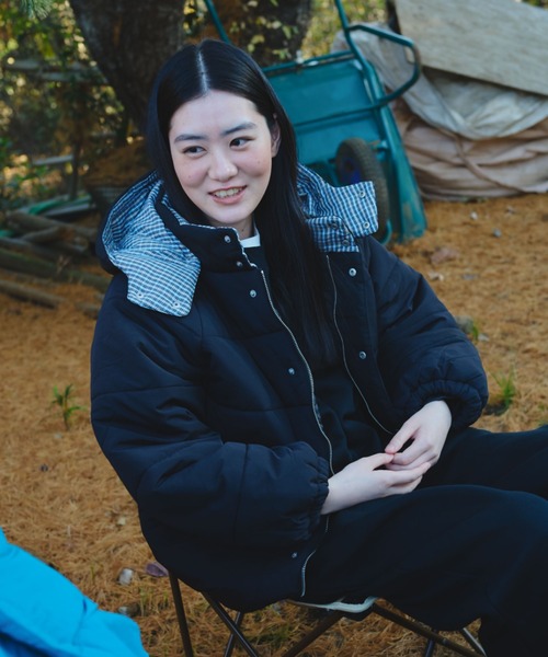 BROKEN BASE（ブロークンベース） ダウンジャケット ダウン Check Hood