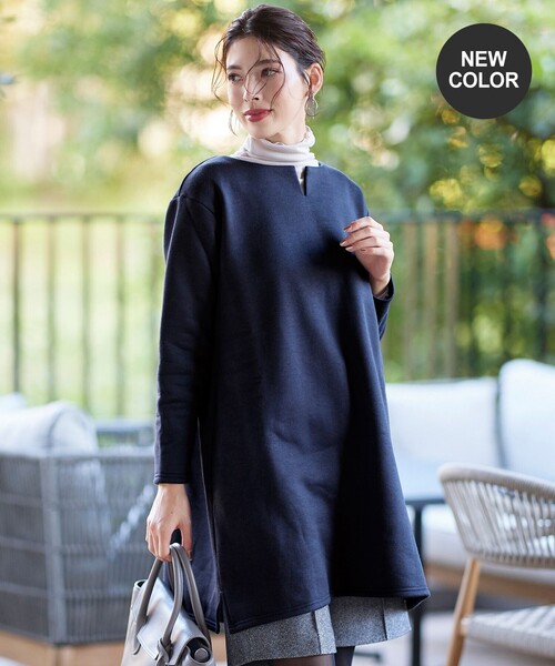 Tiaclasse トレーナー スウェット 「洗える」裏起毛チュニック
