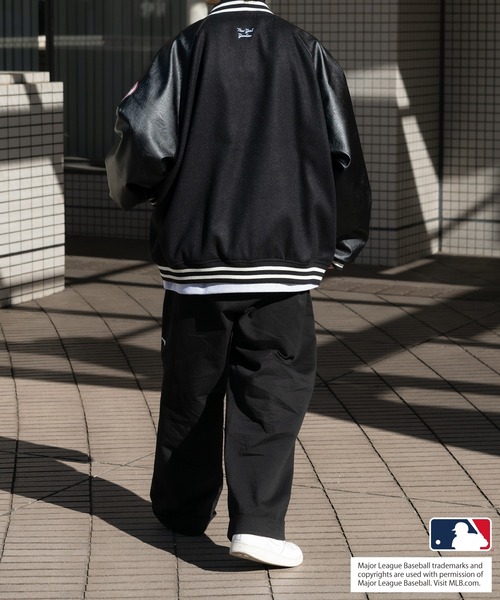 Perushu 「genuinemerchandise」スタジャン X-LARGE ネイビー メンズ