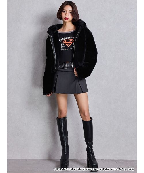 GYDA（ジェイダ） ブルゾン アウター GGエコファーショートフード