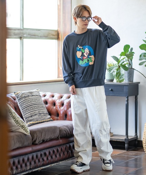 POPEYE（ポパイ） トレーナー スウェット 「POPEYE」プリント ミニ裏毛