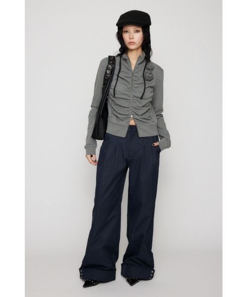 LAGUA GEM（ラグアジェム） tシャツ FRONT ZIP GATHER トップス