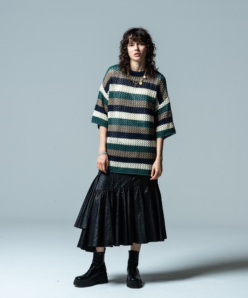 glamb（グラム） セーター ニット Openwork Border Knit / オープン