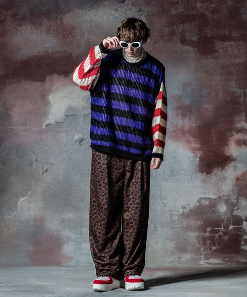 glamb（グラム） セーター ニット Mesh Border Knit / メッシュ