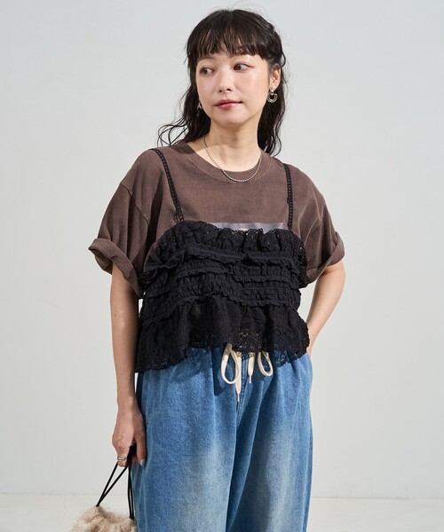 FREAK'S STORE（フリークスストア） キャミソール ヴィンテージ風 2WAY