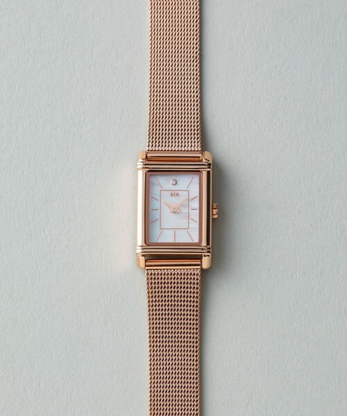 ete（エテ） 腕時計 ソーラーウォッチ スクエア メッシュベルト