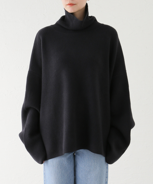 SEEALL ニット SEEALL EXTRA OVER HIGH NECK SWEATER SAU41 KJ681