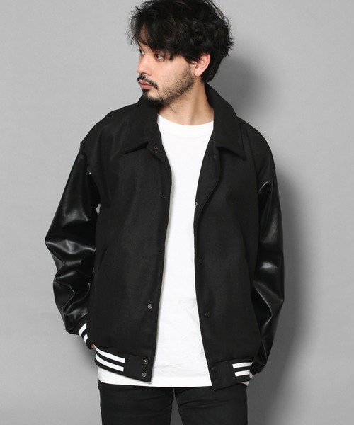 CERCA ブルゾン アウター RS/襟付き ライン ジャケット メンズ