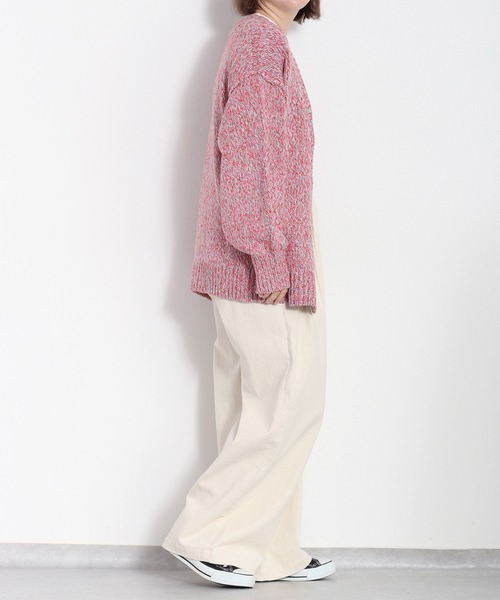 cepo（セポ） カーディガン 8色ミックスカラー Vネックカーディガン