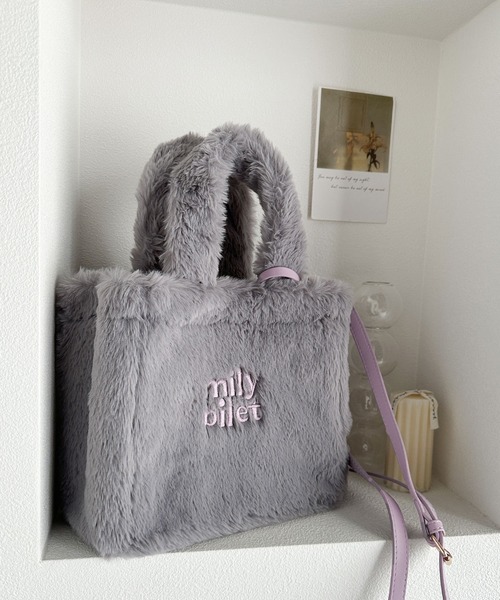 mily bilet ショルダーバッグ バッグ 「mily bilet」ふわふわのファー