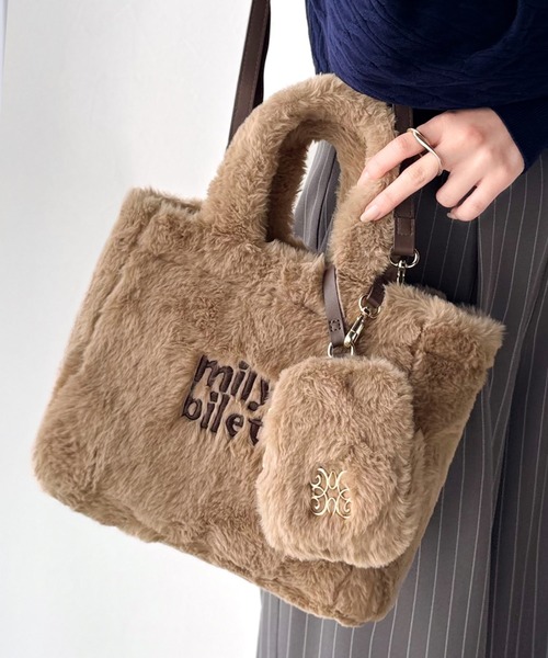 mily bilet ショルダーバッグ バッグ 「mily bilet」ふわふわのファー
