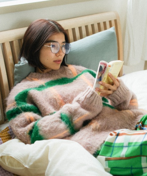 PAMM（パム） ニット セーター 透明な空気のチェックニット レディース