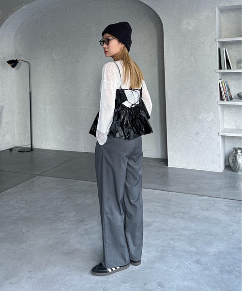 feepur（フェピュール） スラックス パンツ ツータックグルカパンツ