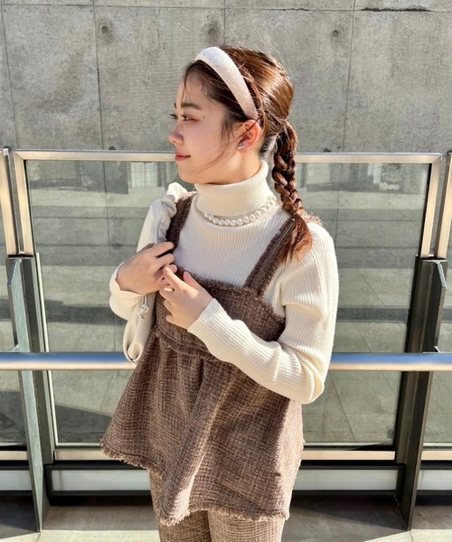 flower キャミソール フラッフィツイードビスチェ : ZOZOTOWN Yahoo!店