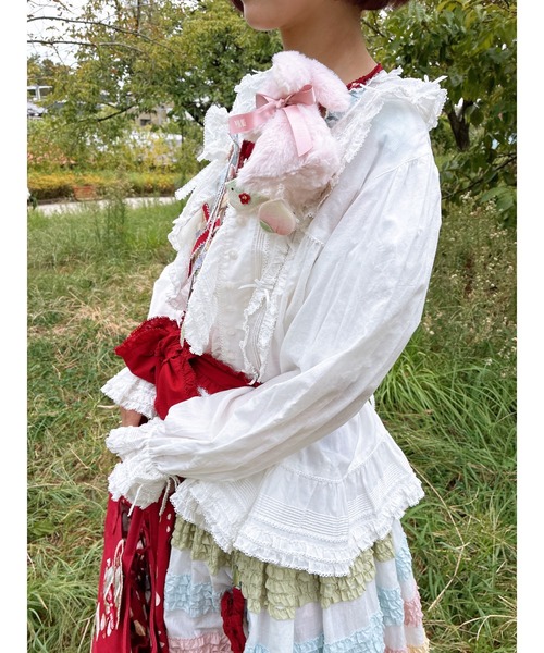 PINK HOUSE（ピンクハウス） ブラウス シャツ ローンフリル使い