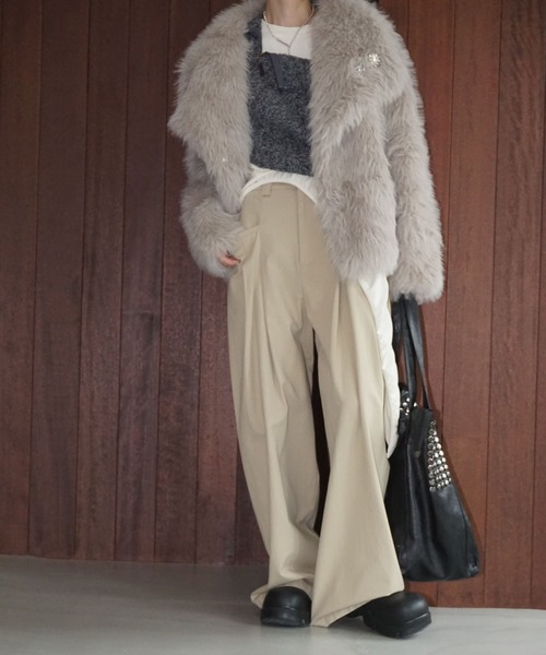 chuclla（チュクラ） パンツ 2タック サイドポケット ワイドパンツ je