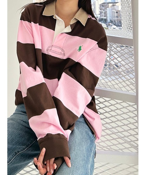 SNIDEL（スナイデル） tシャツ 「POLO RALPH LAUREN」ラグビーシャツ