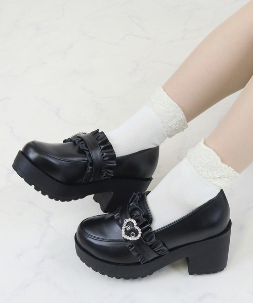 LOVEHUNTER（ラブハンター） ローファー LOVEHUNTER / 厚底ビジュー