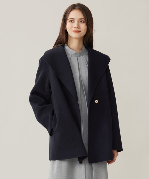 自由区（ジユウク） コート アウター ウールリバーショート コート