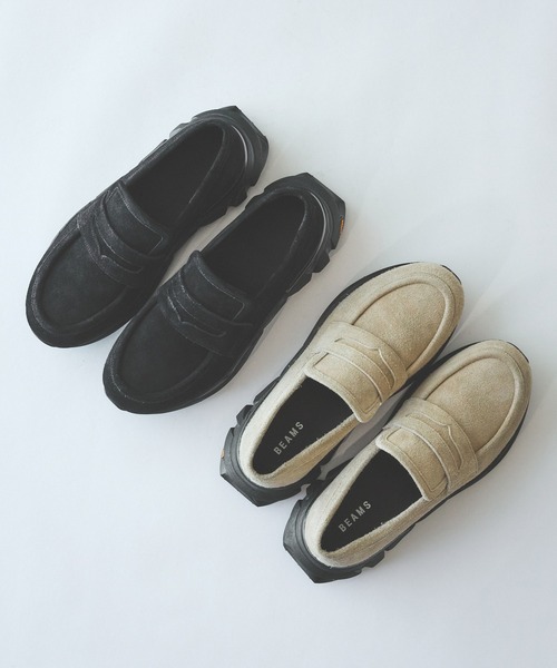 BEAMS（ビームス） ローファー スエード スニーカーローファー メンズ
