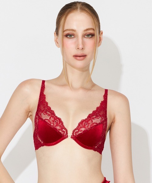 ANNEBRA（アンブラ） ブラジャー Velvet ベロア×レースモールドカップ