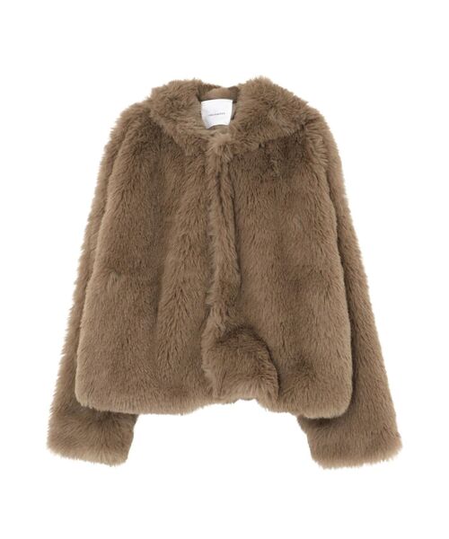 LAGUNAMOON（ラグナムーン） コート アウター フェイクファーフーディ