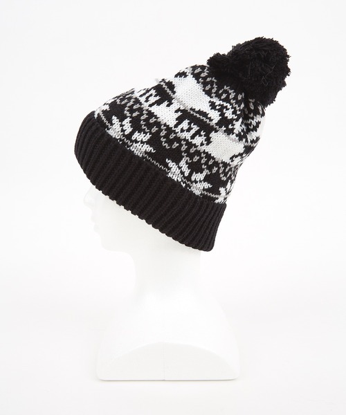 ニット帽 ニットキャップ an meets zakka ノルディック柄ボンボン