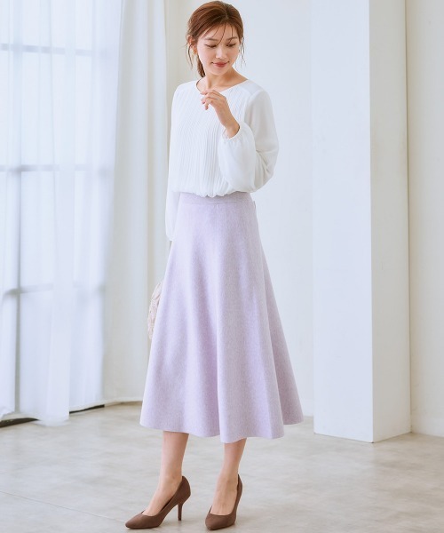 7days Life Styling スカート フレアニットスカート（毛玉になりにくい