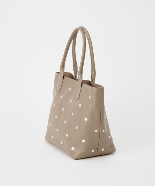 BEARDSLEY（ビアズリー） トートバッグ 「本革」ドット刺繍バッグ/大