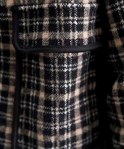 ブルゾン アウター チェック柄ジップアップジャケット レディース