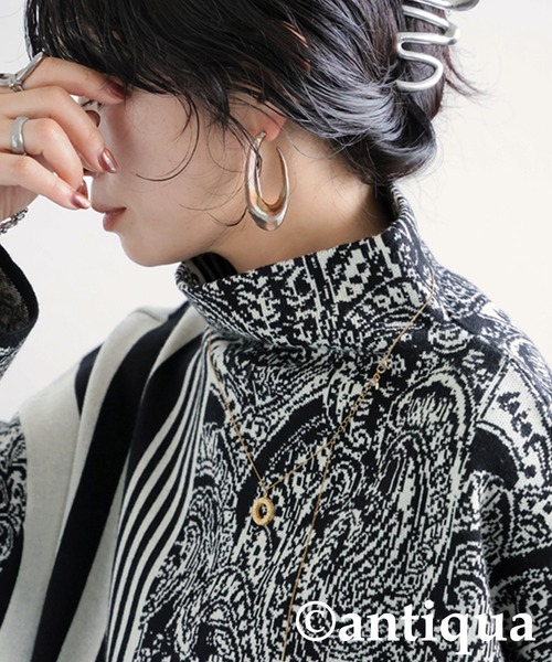 antiqua（アンティカ） ニット セーター アート柄ニット レディース