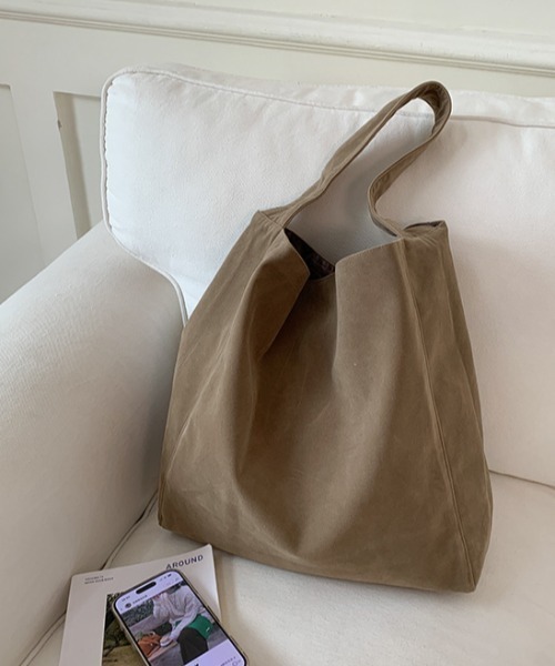 トートバッグ 「A4対応」大容量ワンハンドルスエードトートバッグ
