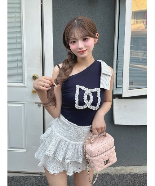 Darich（ダーリッチ） ビッグリボンワンショルトップス レディース