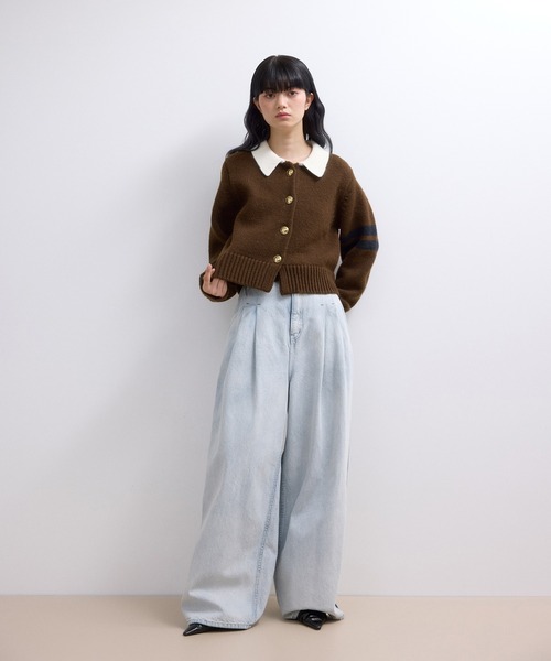 ADAM ET ROPE'（アダムエロペ） カーディガン 「WEB限定」ポロニット