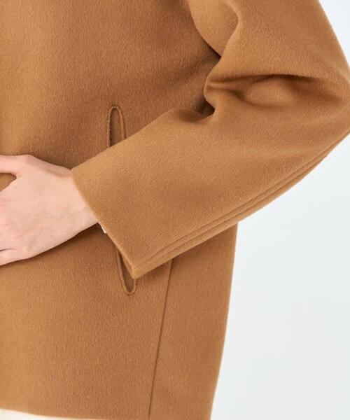 Ballsey（ボールジィ） ノーカラーコート コート ウールカシミヤ