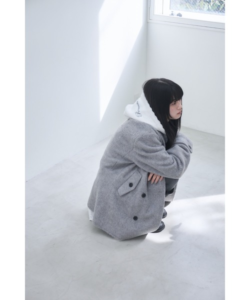 Smyeon コート アウター Middle shaggy coat/ミドルシャギーコート