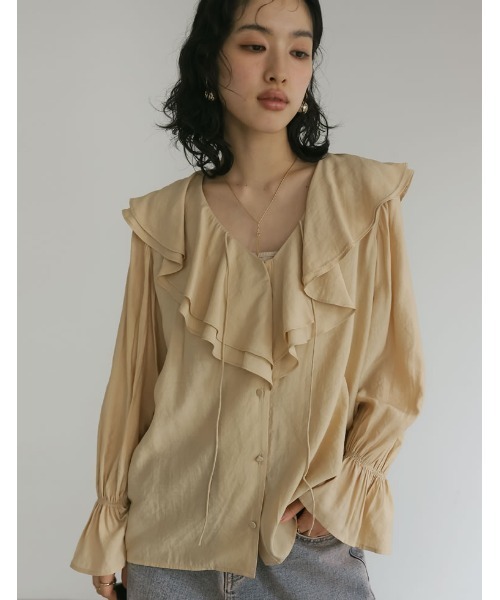Re:EDIT（リエディ） ブラウス シャツ キャンディスリーブラッフル