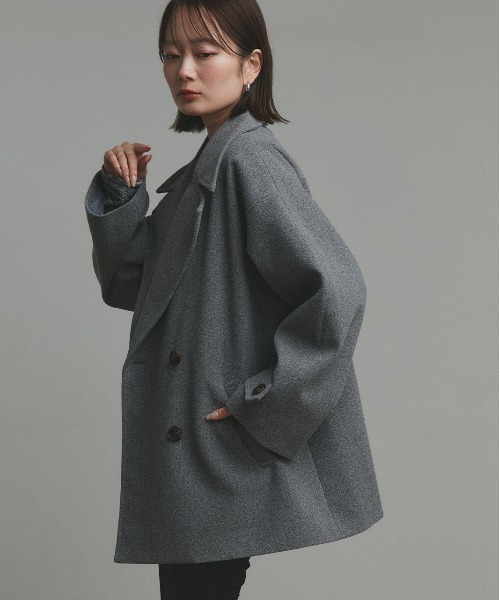 ad thie（アドティエ） ピーコート pコート ウールタッチ オーバーP